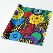 Abstracte dot art 4 cadeaupapier (Uitgerold)