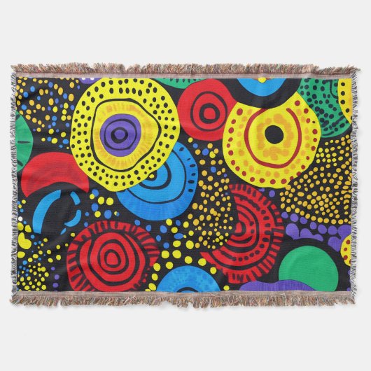 Abstracte dot art 4 deken (Voorkant)