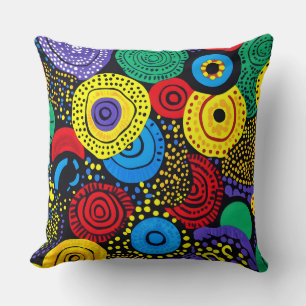 Abstracte dot art 4 kussen