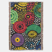 Abstracte dot art 8 deken (Voorkant Verticaal)