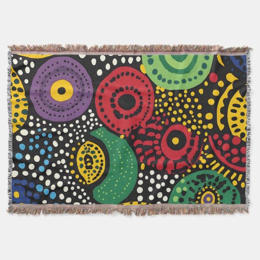 Abstracte dot art 8 deken (Voorkant)