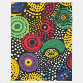 Abstracte dot art 8 fleece deken (Voorkant)