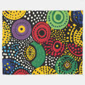 Abstracte dot art 8 fleece deken (Voorkant (Horizontaal))