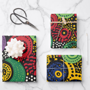 Abstracte dot art 8 inpakpapier vel