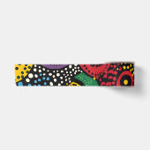 Abstracte dot art 8 satijnen lint (Voorkant)