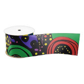 Abstracte dot art 9 satijnen lint (Spoel)