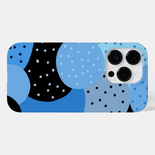 Abstracte Dotty Blue Circles Case-Mate iPhone Case (Achterkant (horizontaal))