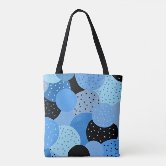 Abstracte Dotty Blue Circles Tote Bag (Achterkant)