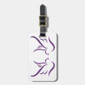 Abstracte doven bagagelabel (Voorkant verticaal)