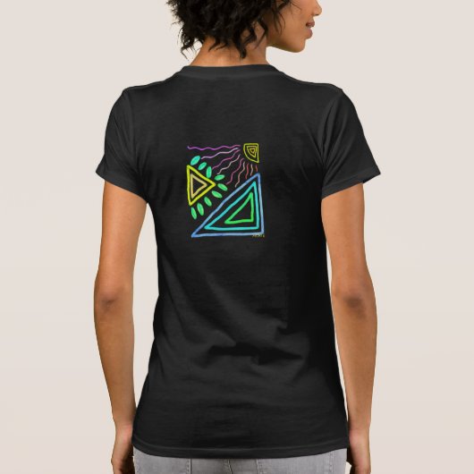 Abstracte Draag kunst T-shirt (Achterkant)
