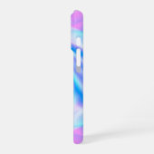 Abstracte draai vloeibare pastel paarse kleuren af iPhone hoesje (Linkerkant)