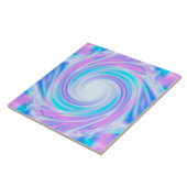 Abstracte draai vloeibare pastel paarse kleuren af tegeltje (Zijkant)