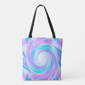 Abstracte draai vloeibare pastel paarse kleuren af tote bag (Achterkant)