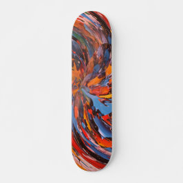 Abstracte Draaiende Kleurrijke Schilderkunst Persoonlijk Skateboard