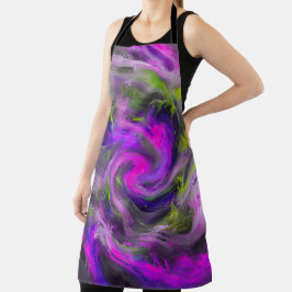Abstracte Draaiende Paarse Kleur Schilderkunst Schort