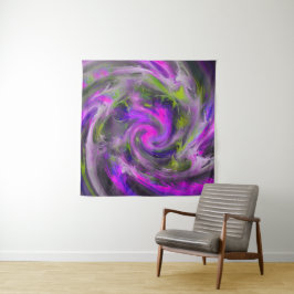 Abstracte Draaiende Paarse Kleur Schilderkunst Wandkleed
