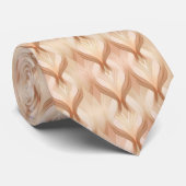 Abstracte Draaiing Bruin Beige Crème Neutrale Kleu Stropdas (Opgerold)