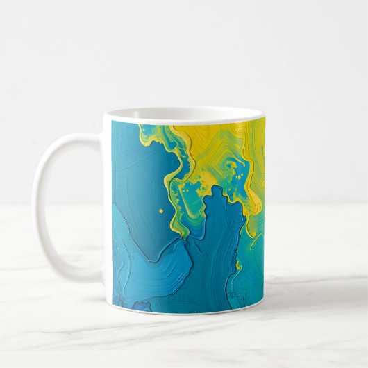 Abstracte Draaikolk Koffiemok (Links)