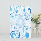 Abstracte draaikolk met volledige kleur briefpapier (Staand voorkant)
