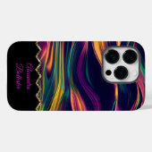 Abstracte Draaikolk Paars Goud Groen Roze Geel Case-Mate iPhone Case (Achterkant (horizontaal))