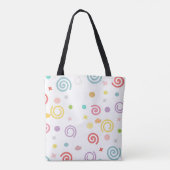 Abstracte draaikolk tote bag (Achterkant)