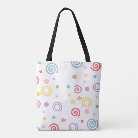 Abstracte draaikolk tote bag (Achterkant)