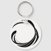 Abstracte Draaikring Ontwerp – gebogen ring kunstw Sleutelhanger (Achterkant)