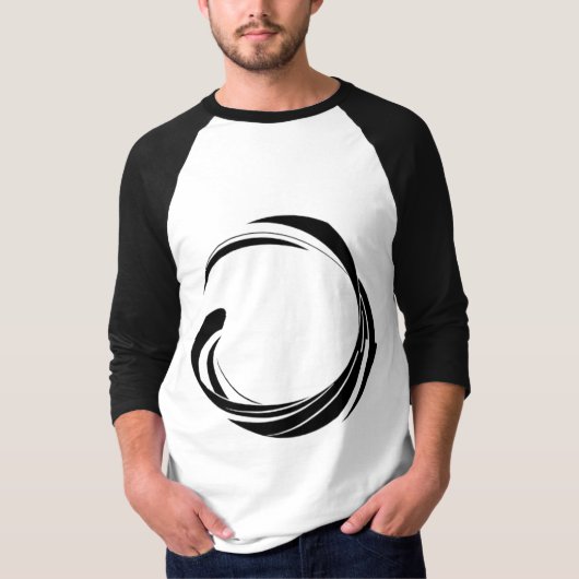 Abstracte Draaikring Ontwerp – gebogen ring kunstw T-shirt (Voorkant)