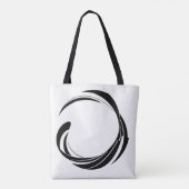 Abstracte Draaikring Ontwerp – gebogen ring kunstw Tote Bag (Achterkant)