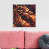 Abstracte Draak Canvas Afdruk (Insitu (Woonkamer))