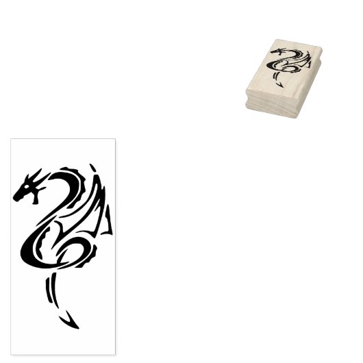 abstracte Dragon Art-stempel Rubberstempel (Gestempeld)