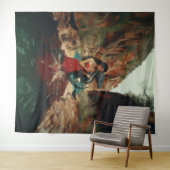Abstracte Dragon Skull Occult Dark Witchy AI Art Wandkleed (In Situ (horizontaal))