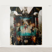 Abstracte Dragon Skull Occult Dark Witchy AI Art Wandkleed (Voorkant)