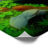 Abstracte Dragon Skull Witchy AI Art Matte Waarde Poster (Hoek)