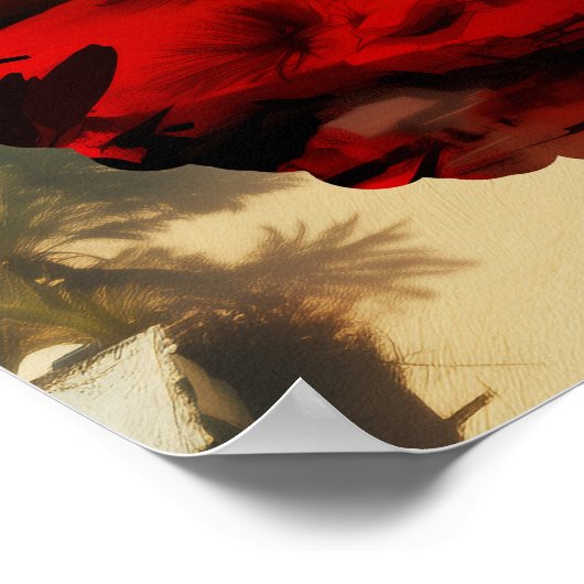 Abstracte Dragon Skull Witchy AI Art Matte Waarde Poster (Hoek)