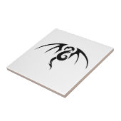 Abstracte drakenkunst tegeltje (Zijkant)