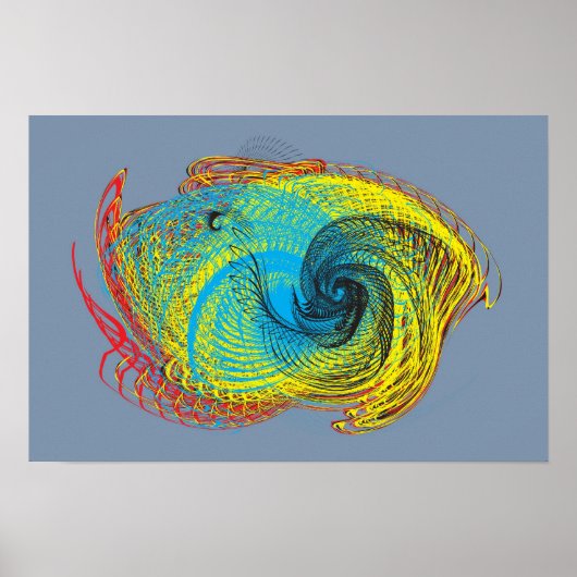 abstracte drakenvlieg poster (Voorkant)