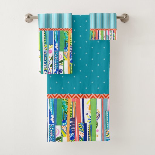 Abstracte dramatische 'Calypso'-Stippen verwijdere Bad Handdoek (Insitu)