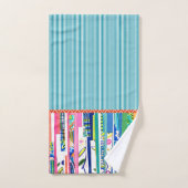 Abstracte dramatische 'Calypso'-Stippen verwijdere Bad Handdoek (Handdoek)