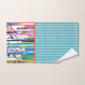 Abstracte dramatische 'Calypso'-Stippen verwijdere Bad Handdoek (Handdoek)