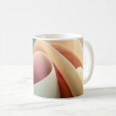 Abstracte Draperie met Pastel Gradiëntstroom Koffiemok (Voorkant rechts)