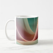 Abstracte Draperie met Pastel Gradiëntstroom Koffiemok (Links)