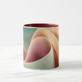 Abstracte Draperie met Pastel Gradiëntstroom Mok (Midden)