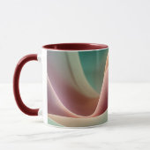 Abstracte Draperie met Pastel Gradiëntstroom Mok (Links)