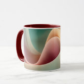 Abstracte Draperie met Pastel Gradiëntstroom Mok (Voorkant links)