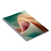 Abstracte Draperie met Pastel Gradiëntstroom Notitieboek (Rechterzijde)