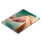 Abstracte Draperie met Pastel Gradiëntstroom Notitieboek (Linkerzijde)