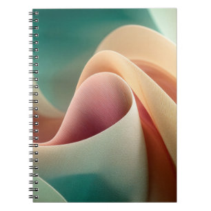 Abstracte Draperie met Pastel Gradiëntstroom Notitieboek