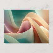 Abstracte draperie met pastelkleurige gradiëntstro briefkaart (Voorkant)