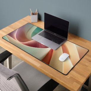 Abstracte Draperie met Pastelkleurige Gradiëntstro Bureaumat